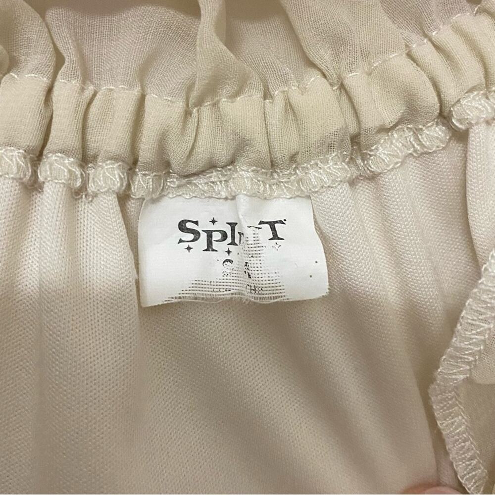 SPIRIT HALLOWEEN • White Cream Halloween Pirate Peasant Top Blouse - Picture 4 of 6